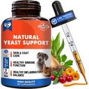 Pisici naturale și câini Infecție duri Tratament anti mâncărime - mâncărime urechi, piele & alergie Simptome Relief - Reduce inflamație și calmează iritație - Herbal Medicine supliment picături