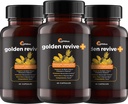 UpWellness Golden Revive + Supliment de sprijin comun cu Turmeric cu Pepper negru, Querbetin, și Magneziu- Turmeric Boswellia Supliment - 6 Ingrediente active - 60 capsule, 3 ambalaj