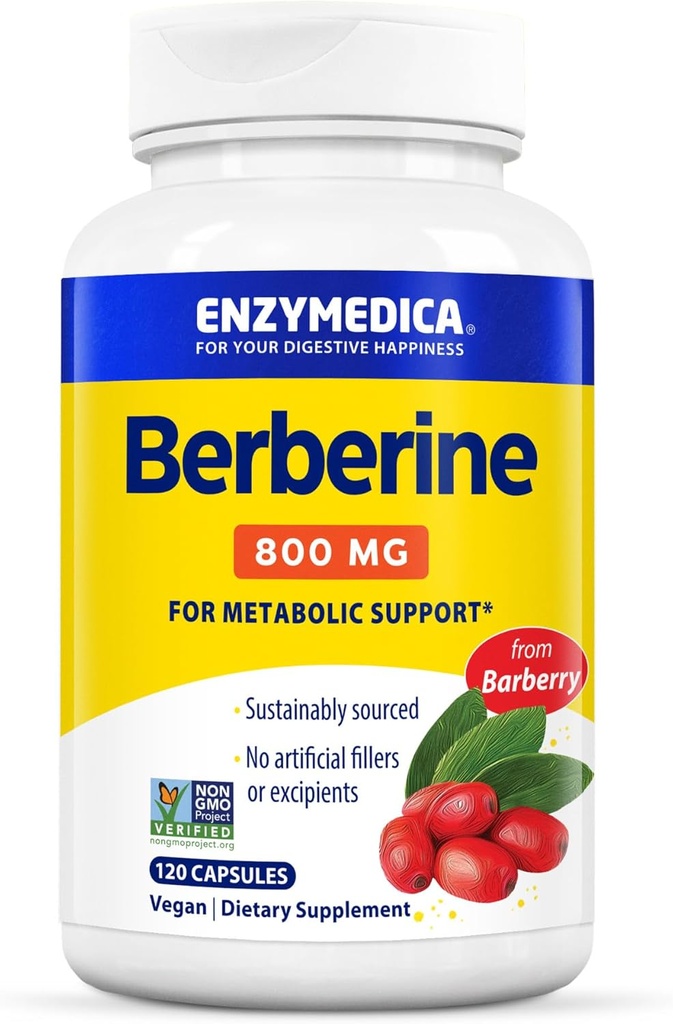 Enzymedica, Berberine, 800 mg, 120 Conte