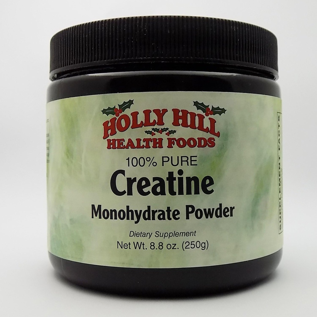 Holly Hill Health Foods, 100% Creatină pură Monohidrat pulbere, 8.8 Ounces