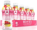 RYSE Clear Proteine Drink - Strawberry Banana - 100 Calorii, 22g Whey Izolate Proteine Shake, Zahăr-Free, 0g Fat & Lactoză-Free - Reîmprospătare gata-la-Drink Beverage - 16,9 fl oz Sticle (12-Pack)