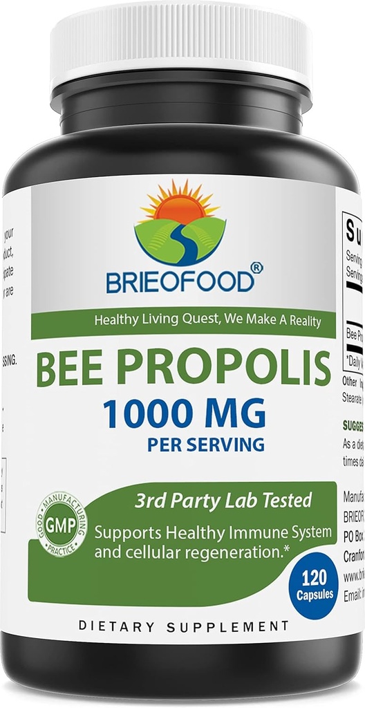 Brieofood Bee Propolis 1000mg per Servire - 120 capsule