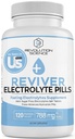 REVIVER Pastile de absorbţie superioară Electrolit - Tablete de sare pentru runners & Fasting Electrolits Supliment, Pastile de sare fără zahăr pentru hidratare, apărare cramp, Keto suport 120, Electrolit capsule
