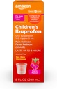 Îngrijire de bază pentru copii Ibuprofen Suspensie orală, 100 mg per 5 ml, Reliever durere și Reductor de febră, Aroma de Berry, Pentru Sore Throat, Relief de cap și mai mult, 8 fl oz (Pachet de 1)
