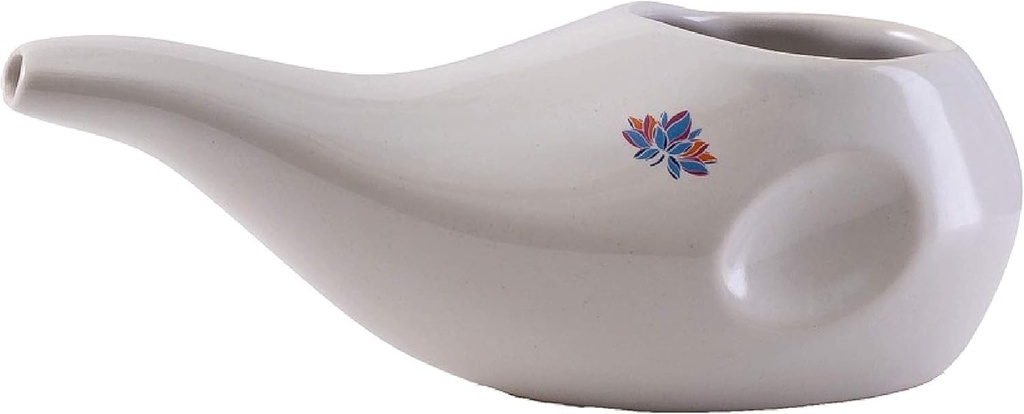 Cel mai bine evaluat ceramica Neti Pot - Ergonomic Design and Hand-Made, Dove White
