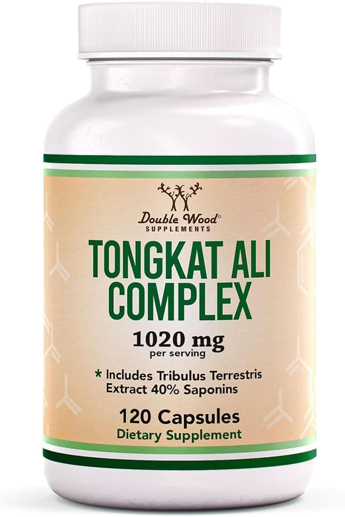 Tongkat Ali - 1000mg (2 lună de aprovizionare) - Bărbați de sănătate - 200:1 Extract de (Longjack) Eurycoma Longifolia, cu 20mg Tribulus Terrestris (a treia parte testat) de lemn dublu