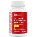Safrel magneziu zinc cu vitamina D3, 300 comprimate - calciu 1000 mg, magneziu 400 mg, zinc 20 mg & D3 600 UI per Serving