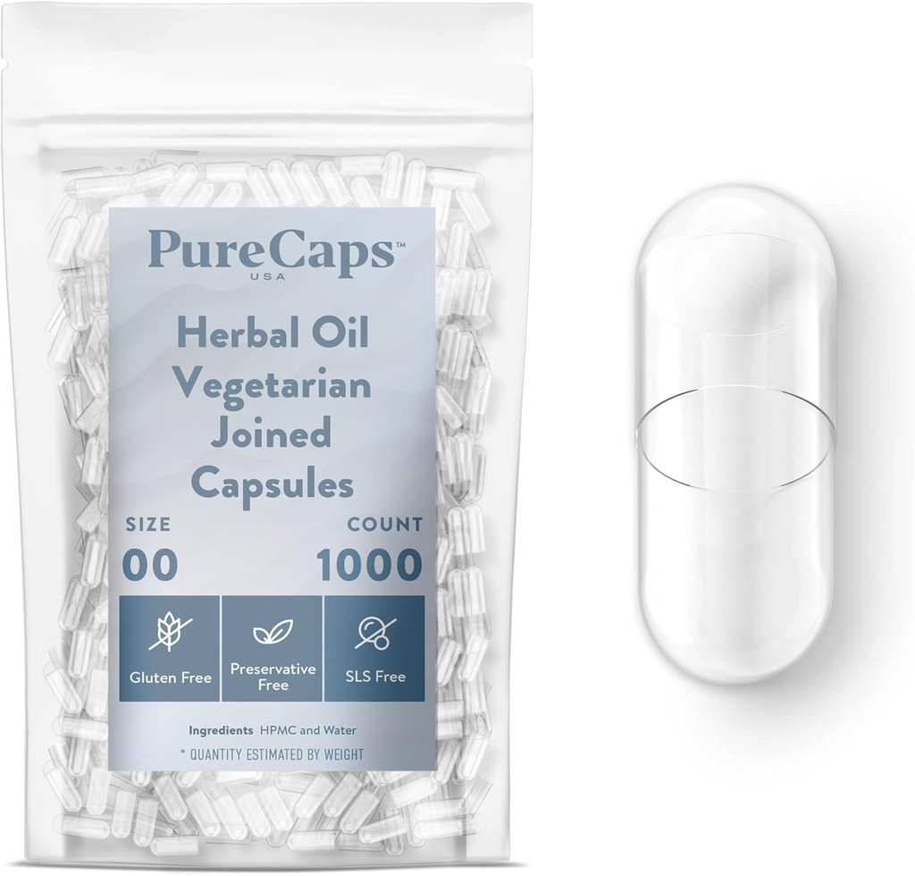 Purecaps Statele Unite ale Americii - Oil vegetal gol Vegetarian Pastile Vegetarian Pastile Marimea 00