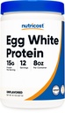Nutricost Ou Pulbere de proteine albe 8 oz (nearomatizate) - non-GMO, Gluten gratuit