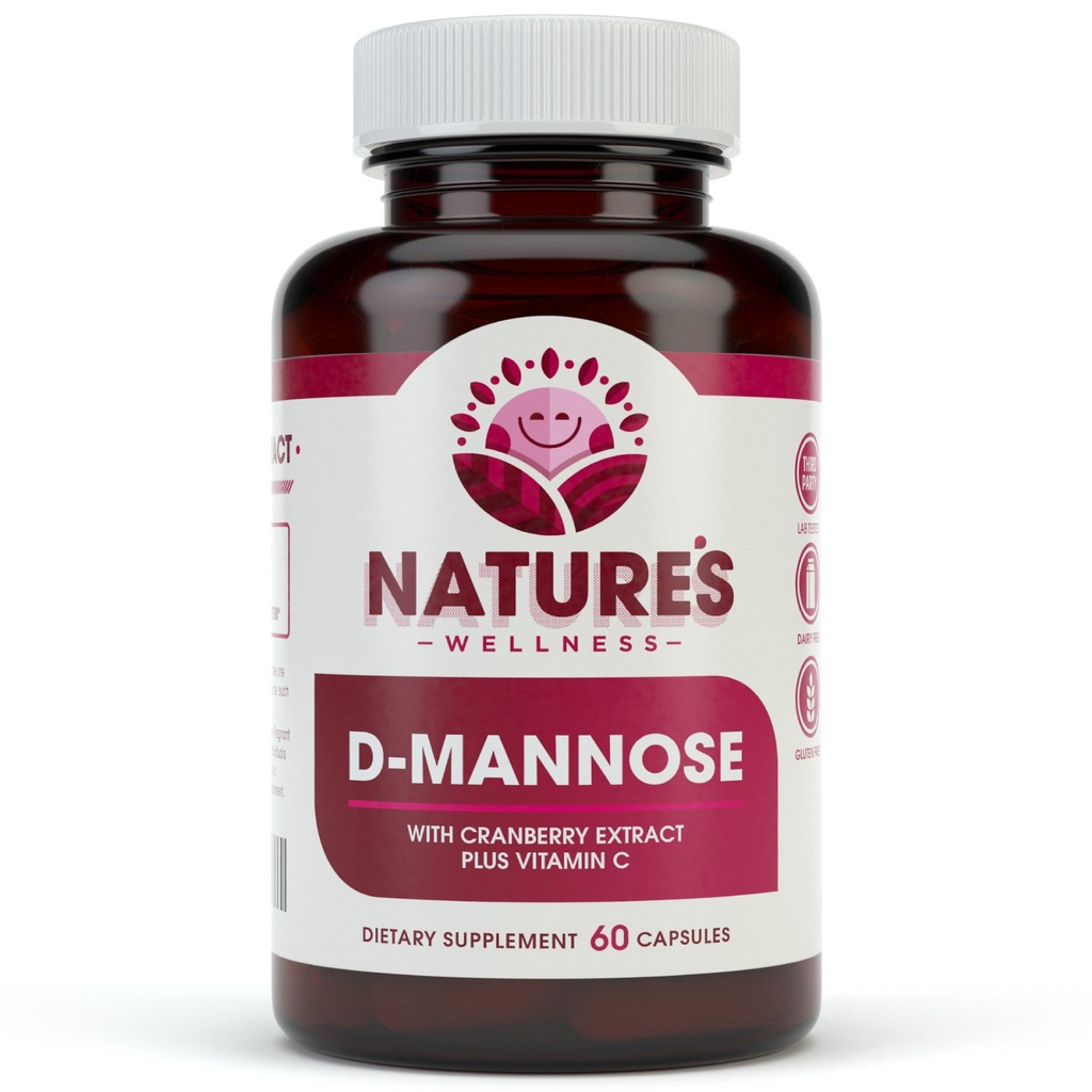 D MANNOZĂ cu extract de afine și vitamina C - Tract urinar UT Curățați și vezica urinară Sănătate - Protejează împotriva infecțiilor cu tract urinar UTI - Flush natural sănătos și dezintoxicare impurităţi 
