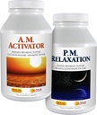 ANDREW LESSMAN A.M. Activator și Kit de relaxare P.M. - 30 capsule de fiecare - A.M. Activator promovează energia și metabolismul gras în timp ce P.M. Relaxare încurajează o noapte odihnitoare de somn