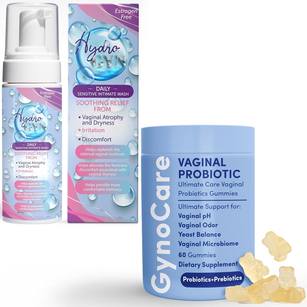 Gândiți-vă doar Comfort vaginale Gumies probiotice pentru femei + Feminina nesolicitat Wash 