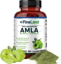 FineLand Amla (Indian Gooseberry) 20X Full Spectrum Extract de 30,600 mg echivalent per Serving cu BioPerine® pentru absorbţie, bogat în vitamina naturala C, Imune & Digestive Support 