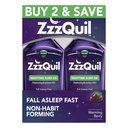 ZzzQuil, Sleep Aid, Nighttime Sleep Aid Liquid, 50 mg Difenhidramină HCl, Fall Asomping Rapid, Non-Habit Forming, Warming Berry Flavor, 12 FL OZ (Pachet de 2)
