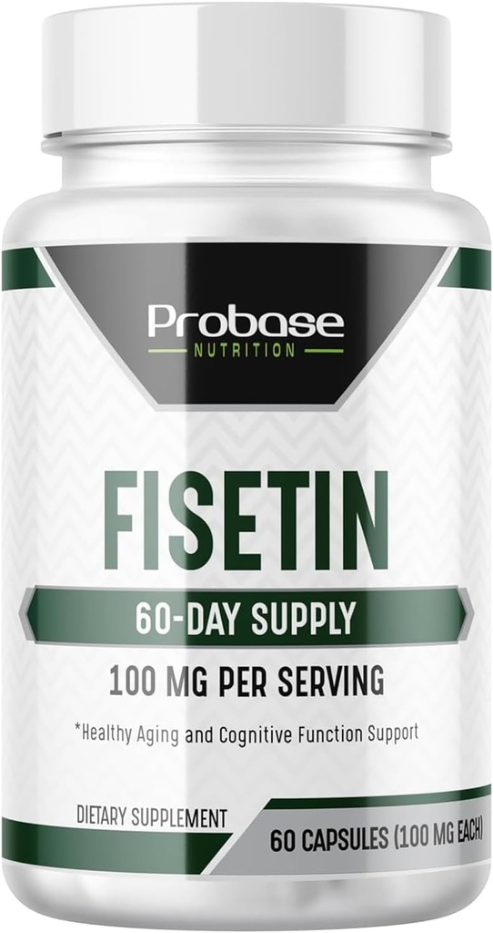Proba de nutriție Fisetin Senolitic Supliment 100 mg de mare potenta 60 zile de aprovizionare pentru sănătate celulară