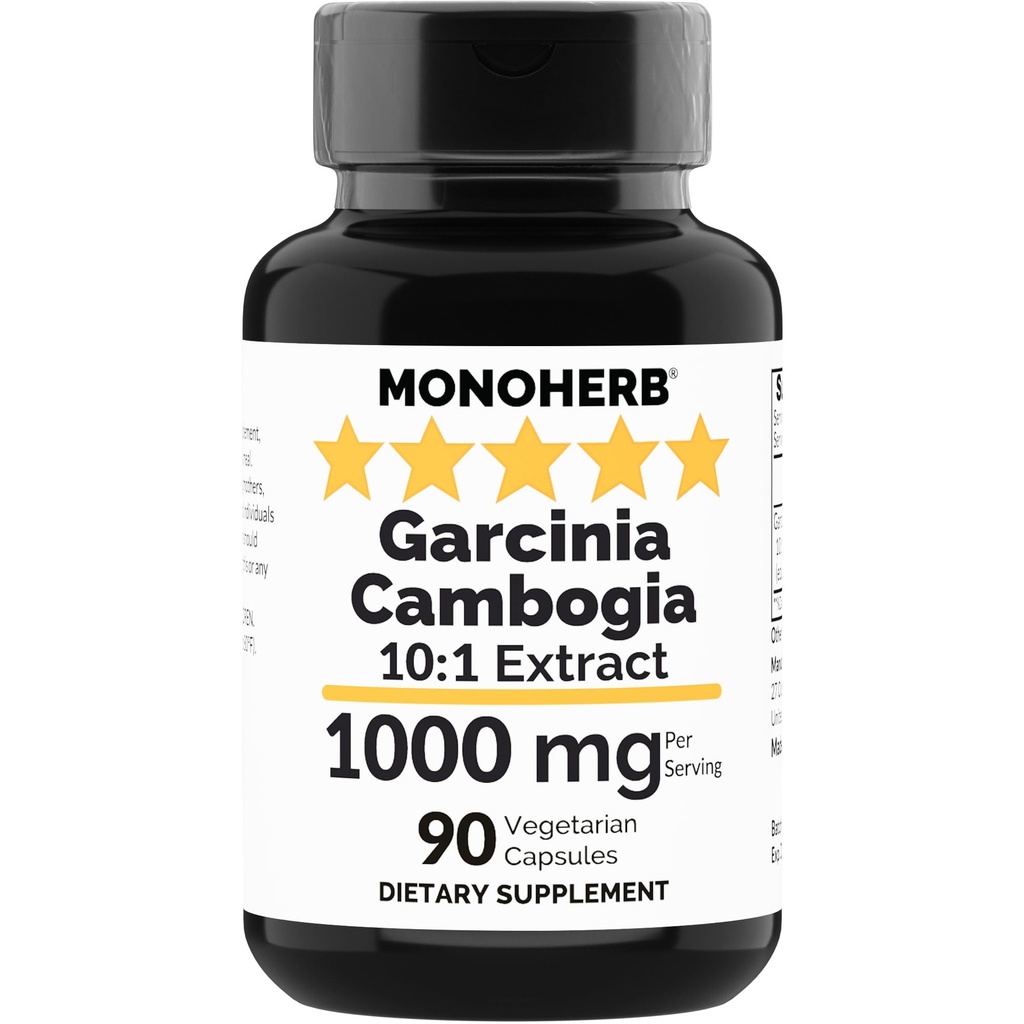 MONOHERB Garcinia Cambogia 1000 mg - 90 Veg capsule - mare potenta 10:1 Extract