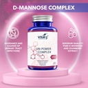 4-IN-1 URI POWER COMPLEX 1350mg - 60 zile - D Manose, Cranberry, Hibiscus, și Dandelion Herb - Curățați în mod natural vezica urinară și Tractul 
