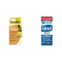 Senokot Extra Putere Laxativ vegetal natural pentru Overnight Gentle Relief & Colace Regular Putere Softener Stool 100 mg Capsule 100 Count Docusate Sodiu Stimulant-Free