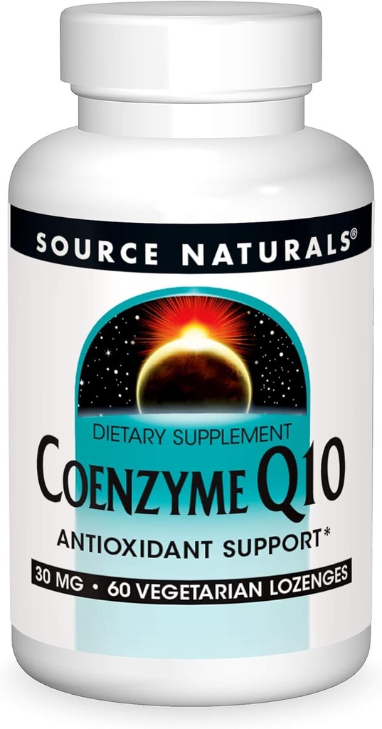 Sursa de Coenzime Naturală Q10 Suport antioxidant 30 mg pentru inimă, creier, imunitate, suport hepatic - 60 Lozenges