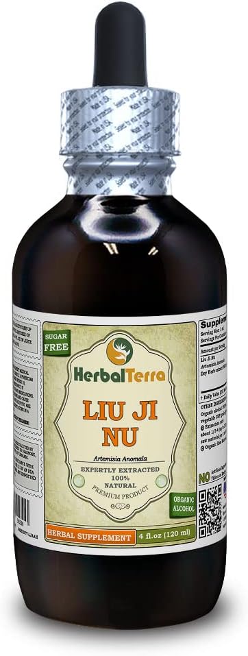 Liu Ji Nu, Artemesia (Artemisia Anomala) Tinctură, Extract lichid de plante uscate (Brand Name: HerbalTerra, Proudly Made in USA) 4 fl.oz (120 ml)