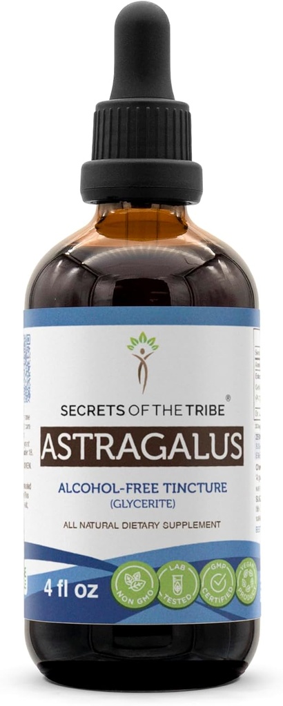 Secretele extractului lichid fără alcool din Tribul Astragalus Tincture, Astragalus (Astragalus membranaceus) Root uscat (4 FL OZ)