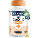 FREEDA CoQ10 100mg - Coenzima Kosher Q10 Supliment alimentar pentru sanatatea cardiaca cardiovasculara, suport de presiune a sangelui, sanatate a gingiilor orale, si imbatranire sanatoasa - capsule CoQ10 pure, 100 Conte