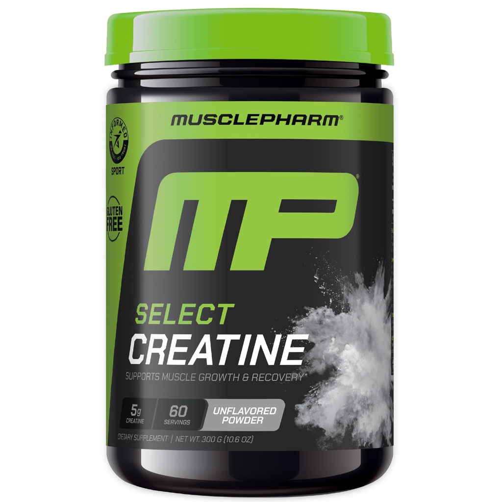 MusclePharm Creatin Monohidrat pulbere, Pre Antrenament musculare Constructor & Post Antrenament musculare Recuperare Supliment, Ultra-Pure 100% Monohidrat Creatina pulbere, 60 Serviri, Nearomat