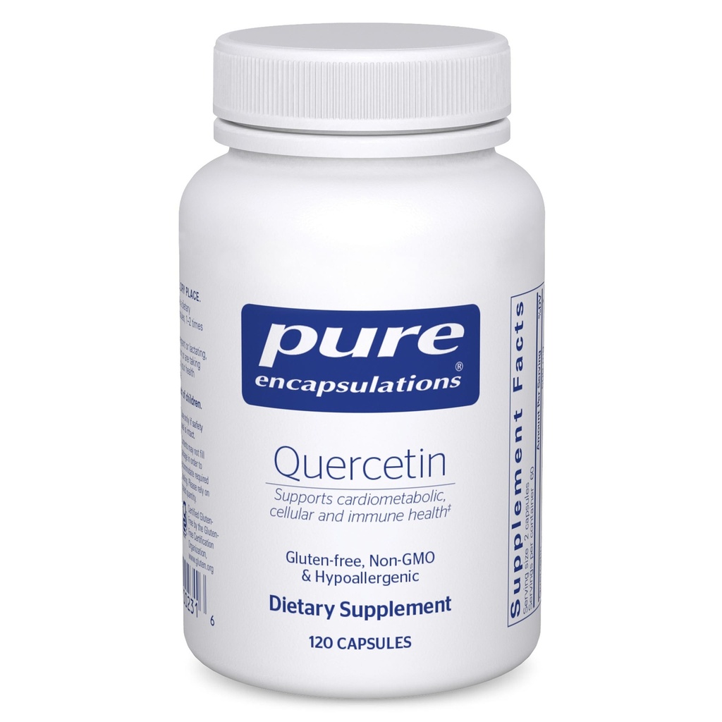 Pure Encapsulations Quercetin - 500 mg - Immune Support, Cellular Health & Heart Health - Antioxidant Supliment - Gluten Free & Non- GMO - 120 capsule
