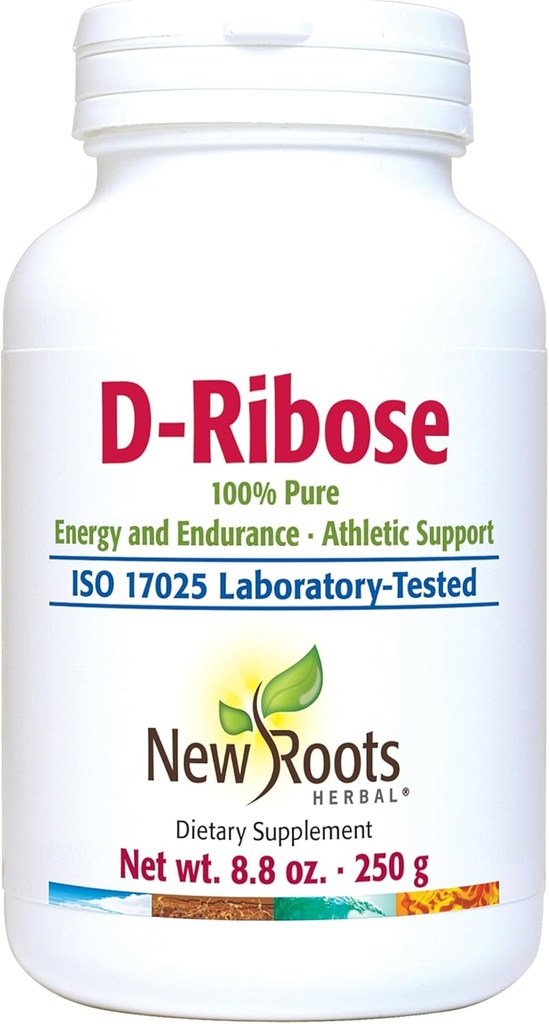 NOU ROOTS HERBAL - D-Ribuse pulbere 250g - D Ribose Supliment - Suport atletic