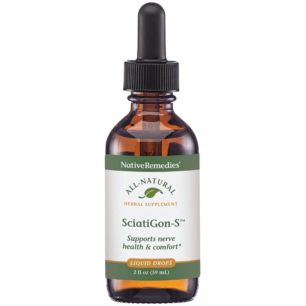 NativeRemedies SciatiGon-S - Toate Suplimentul Natural Herbal pentru Sciatic Nerve Comfort - 59 ml