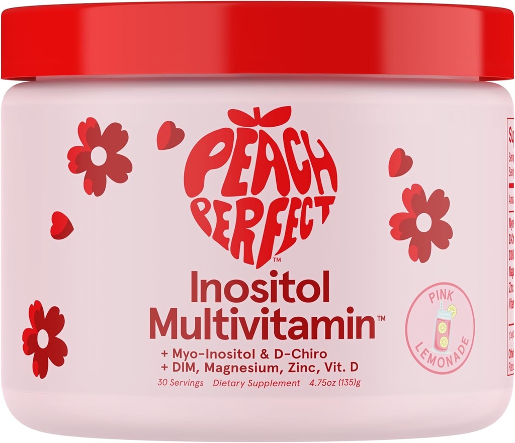 Peach Perfect Inositol Powder Multivitamine, Roz Lemonade Aroma 
