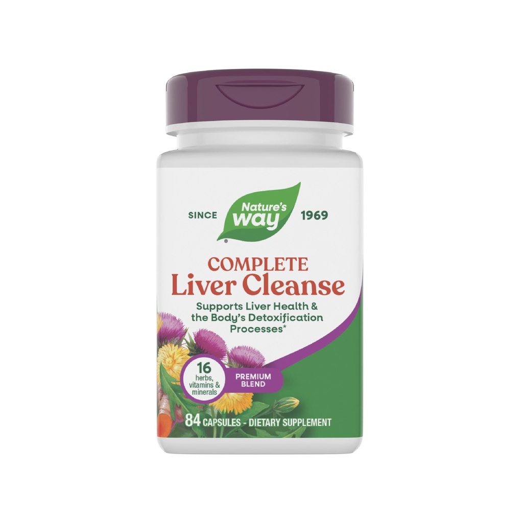 Natura's Way Complete Liver Cleanse, Supports the Body's Detoxifiere Proceses*, with Milk Thistle, B-Vitamins, Amino Acid Liver Blend, 84 Capsules (Packaging May Vary)