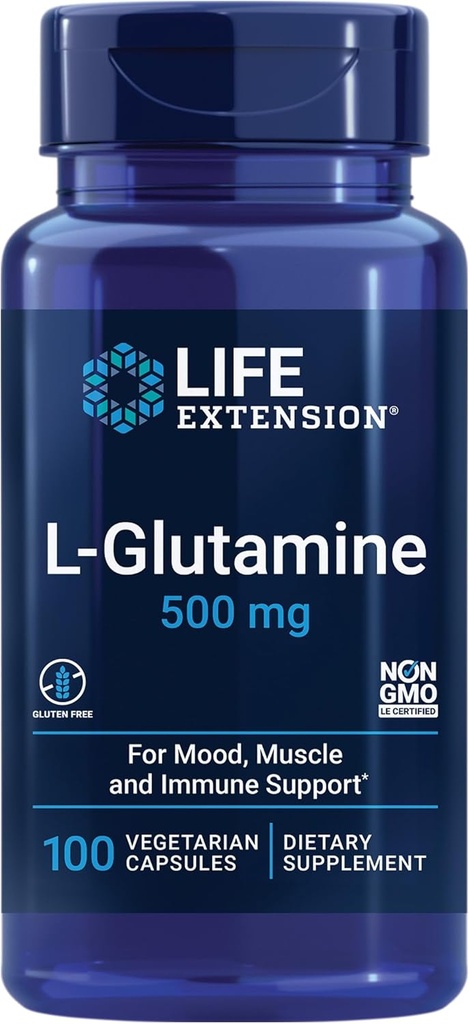 Prelungirea vieţii Capsule Creatine 120 Număr & L- Glutamină 500 mg 100 Capsule Bundle pentru sănătatea musculară
