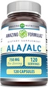 Formulare uimitoare ALA/ALC (Acid lipoic Alpha/Acetyl L-Carnitina) Suplimentul 