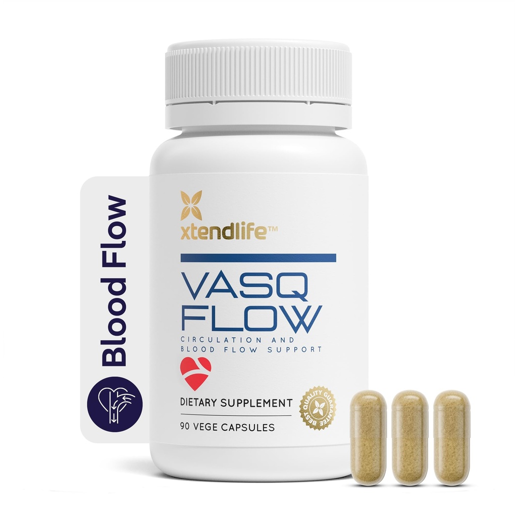 Xtendlife VasQUrmărește boosterul oxidului azotic - pentru circulaţie, flux sanguin, suport cardiac şi muscular-cu extract de spanac roşu şi usturoi vechi - 1 lună de aprovizionare (conte 90)