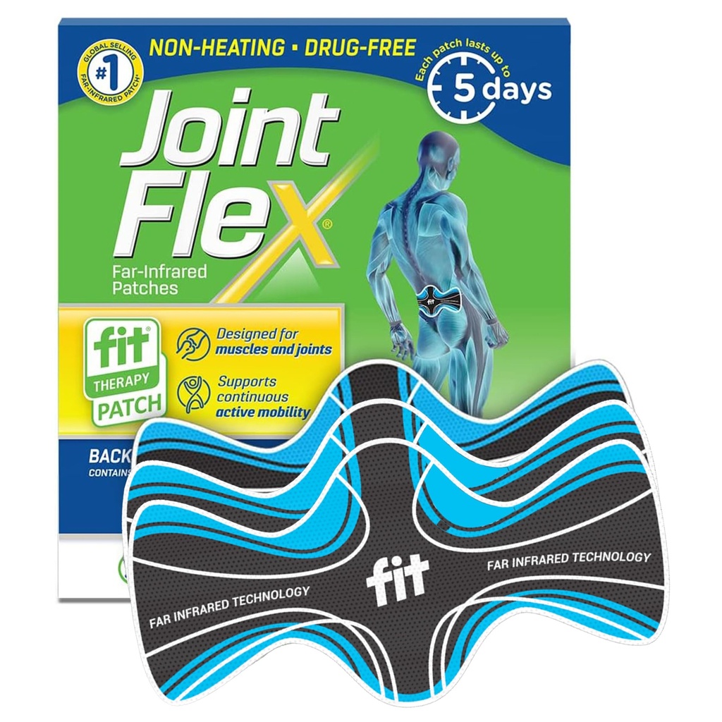 JointFlex FIT Terapie Infraroșu Far Patch pentru Back Inferioară, Suportă Mobilitate activă continuă, până la 5 zile / Patch, Sintetic, Rezistent la apă, Non-Heating, Drug-Free
