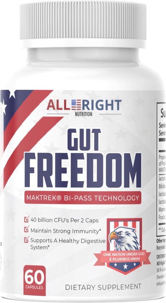 Libertatea Gut - Probiotic pentru sanatatea Gut - 40 miliarde CFU - 60 capsule