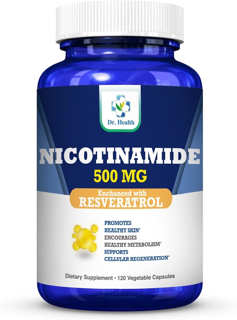 Nicotinamida 500mg îmbunătăţit w. Resveratrol 100mg 120 Veggie capsule de până la 4 luni de aprovizionare vitamina B3 w. Antioxidant Toate naturale alimentare supliment suport Cellular de sănătate energie şi îmbătrânire graţios