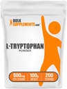BulkSupplements.com L-Tryptofan pulbere - Triptofan Supliment, Amino Acid Supliment - Gluten gratuit, 500 mg pe servire, 100g (3.5 oz) (Pachet de 1)