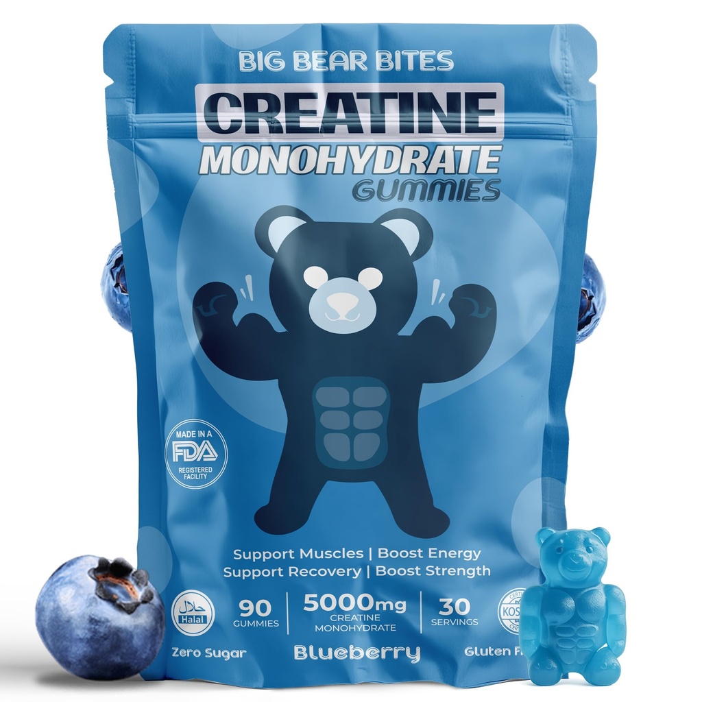 Creatin Monohidrat Gummies pentru barbati si femei 5000 mg de Creatine Gummies per Servire 