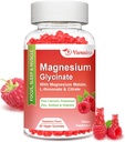 Gume de magneziu Glicinat 600 mg, Gume de magneziu pentru adulți și copii, Suport pentru relaxare și mușchi, 60 de gume aroma de zmeură