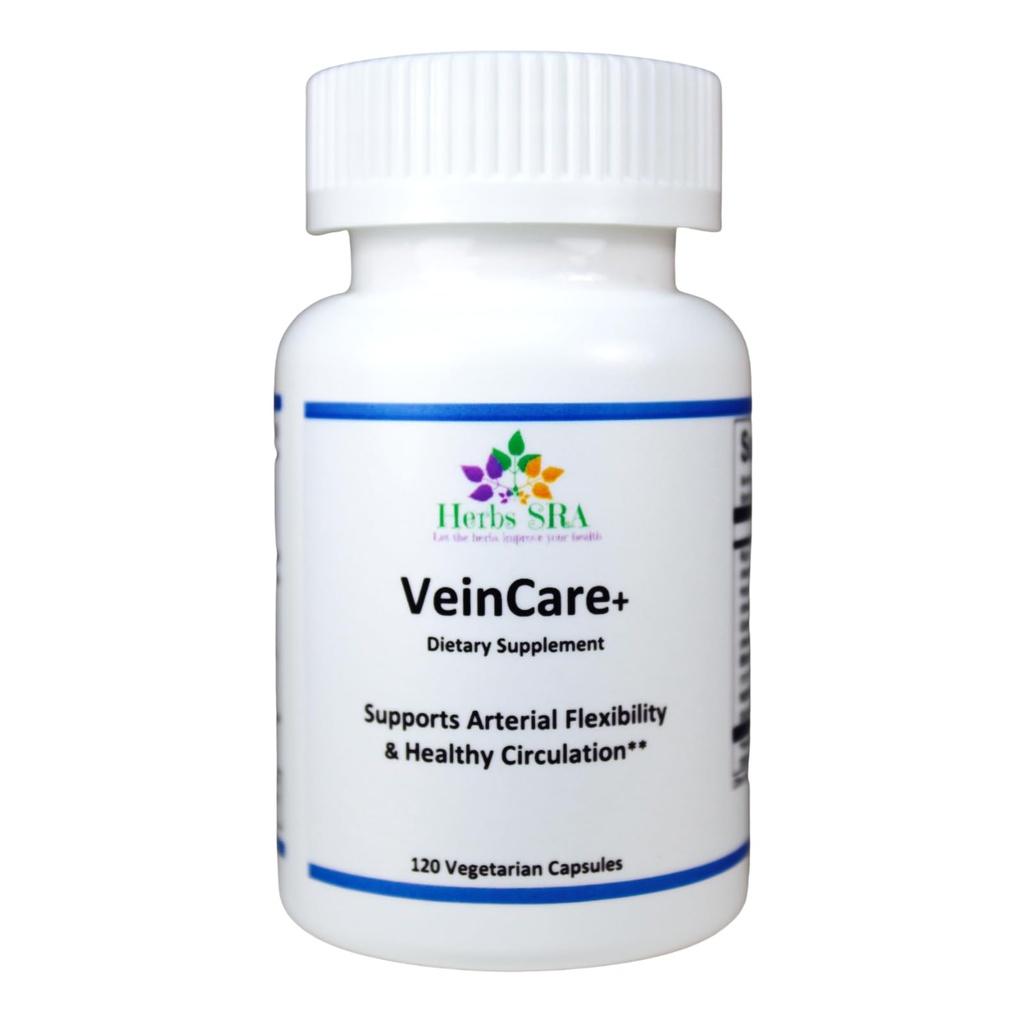 -VeinFlex Suplimentul Herbal - Suport Natural pentru Vene sănătoase - Rutina, Cai Chestnut, Seminte de struguri, Bilberry, Nattokinaza. Promovează Optimal Vein Function, Circulation Support.