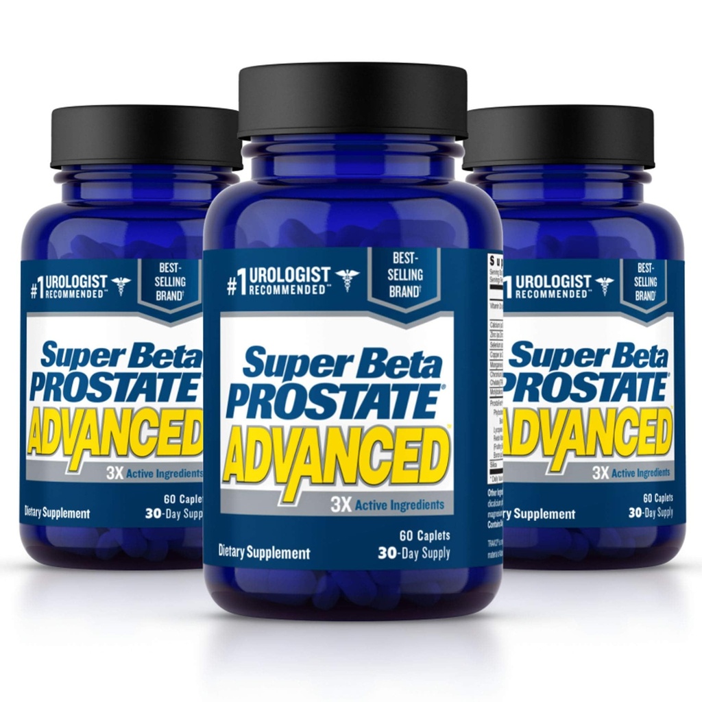 SUPER BETA PROSTATE Advanced  Supliment prostata pentru barbati cu Beta Sitosterol, nu Saw Palmetto (180 Caplets, 3-Pack)