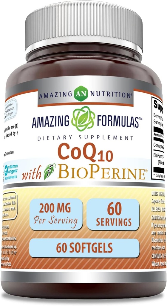 Amazing Formulas CoQ10 cu Bioperine Supliment 