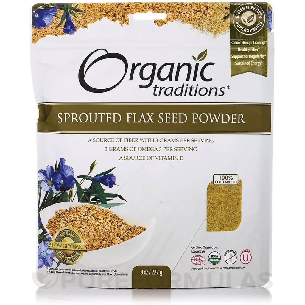 Flax Golden Organic Traditions 8 oz Bag