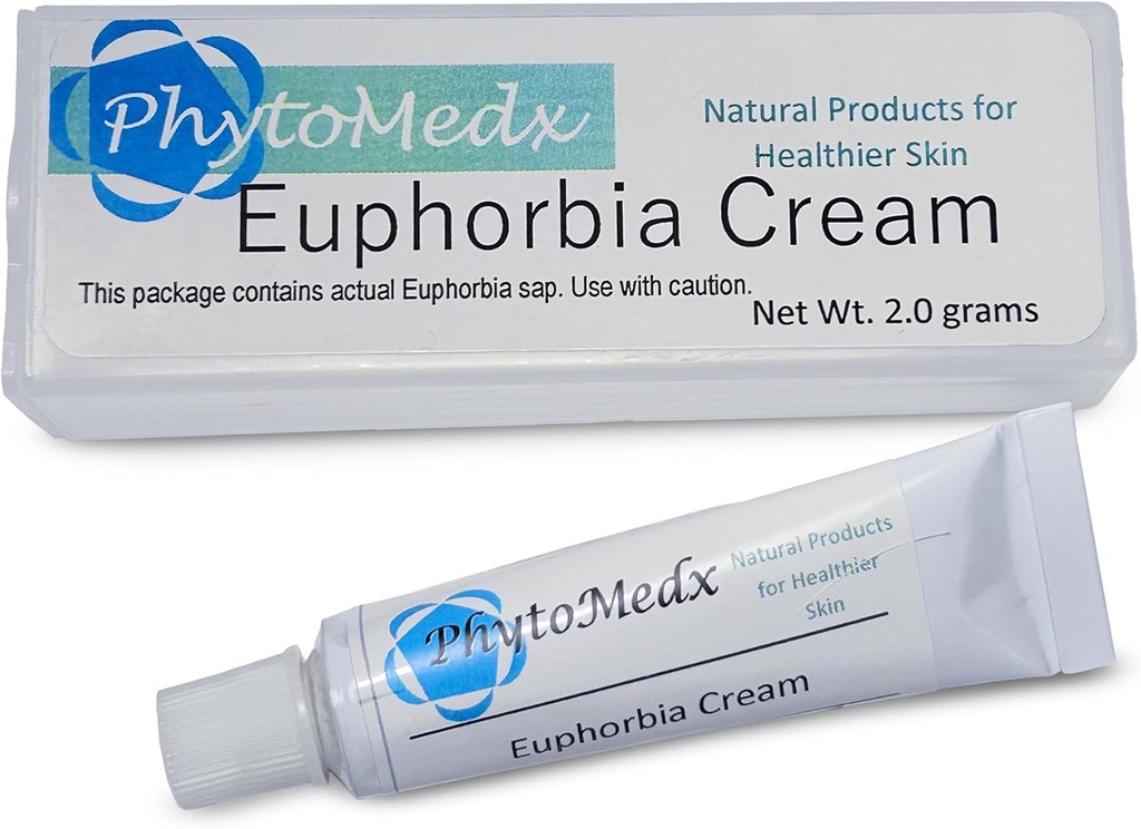 FitoMedx - Euphorbia Cream, Radium buruieni, Exclusiv Sursa de Euphorbia Sap formulat într-un Easy-to-Use Skin Care Spot Cream pentru Sun-Davaged Skin, 2.0 g