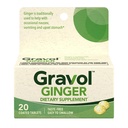 Comprimate de ghimbir Gravol pentru stomac deranjat și greață, 20ct