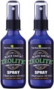 Zeolit pământ negru cu acid fuzelian Humec, Minerale Trace, pentru adulți și copii susține sănătatea gută, Suport Immun, Digestie și eliminare și mai mult 1 oz pompa lichid Spray Supliment (2 ambalaj)