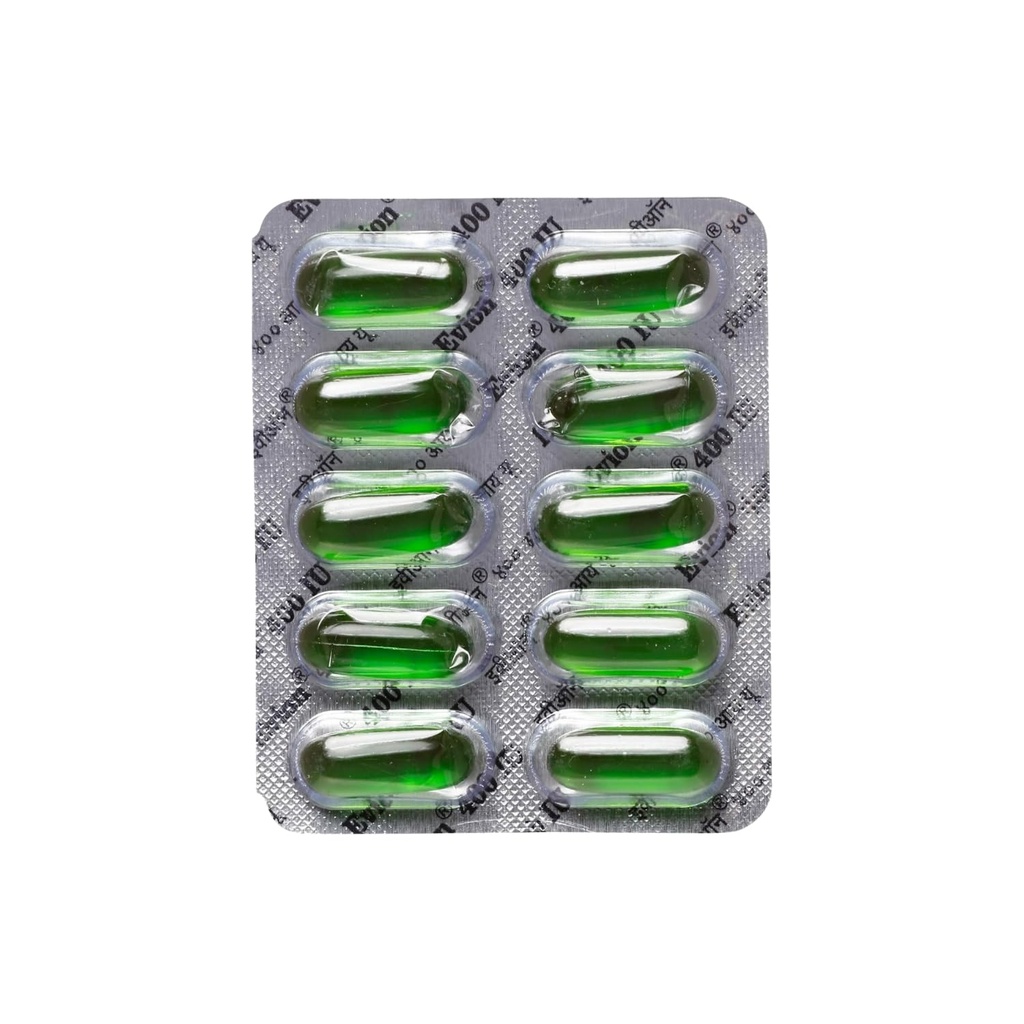 50 Capsule Evion Vitamina E pentru luminos fata, par strong, Acnee, Nails, luminos piele 400mg