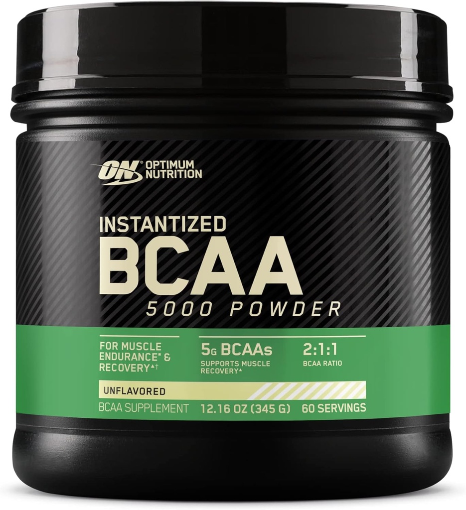 Optimum Nutriție Instantizat BCAA 5000 mg pulbere, Nearomat, Keto Friendly, 60 Serviri